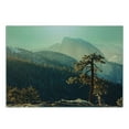 thumbnail image 3 of Yosemite Cutting Board, Yosemite National Park from the Top of Mountain Misty Morning Landscapes Photo, Decorative Tempered Glass Cutting and Serving Board, Small Size, Teal Brown, by Ambesonne, 3 of 5