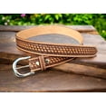 thumbnail image 5 of Western Leather Belt for Men Cowboy Handmade Belt with Removable Buckle Tooled 1.5” Wide, 5 of 11