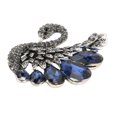thumbnail image 2 of Broche de mujer vintage elegante con diamantes de imitación para solapa con forma de animal para regalo de cumpleaños y Navidad, azul oscuro, 2 of 8
