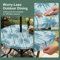 thumbnail image 5 of Round Outdoor Tablecloth with Umbrella Hole and Zipper, Tropical Palm Trees Tablecloth with Elastic Waterproof, Summer Coastal Teal Vintage Patio Table Covers for 45" - 54" Picnic Pool Tables, 5 of 9