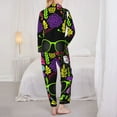 thumbnail image 5 of Kll Black Head African Woman Print Women'S Long Sleeve Pajamas With Pants Sleepwear Loungewear 2 Set-X-Large, 5 of 9