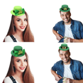 thumbnail image 3 of Sombrero de copa para el Día de San Patricio Sombrero verde con trébol Sombrero de copa para festival irlandés, 3 of 6