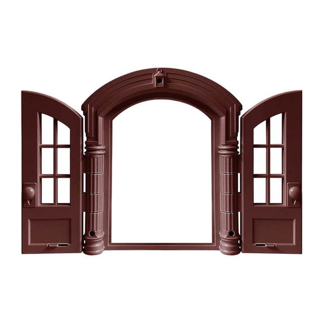 Pet Supplies Cat Door ABS Material French Double Door Design Lockable Easy DIY Installation for Average Sized Cats
