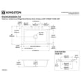 thumbnail image 2 of Kingston Brass KGCKUS332297 Towne 33-Inch Cast Iron Single Bowl Undermount Kitchen Sink (4-Hole) with Strainer in White/Brushed Brass, 2 of 4
