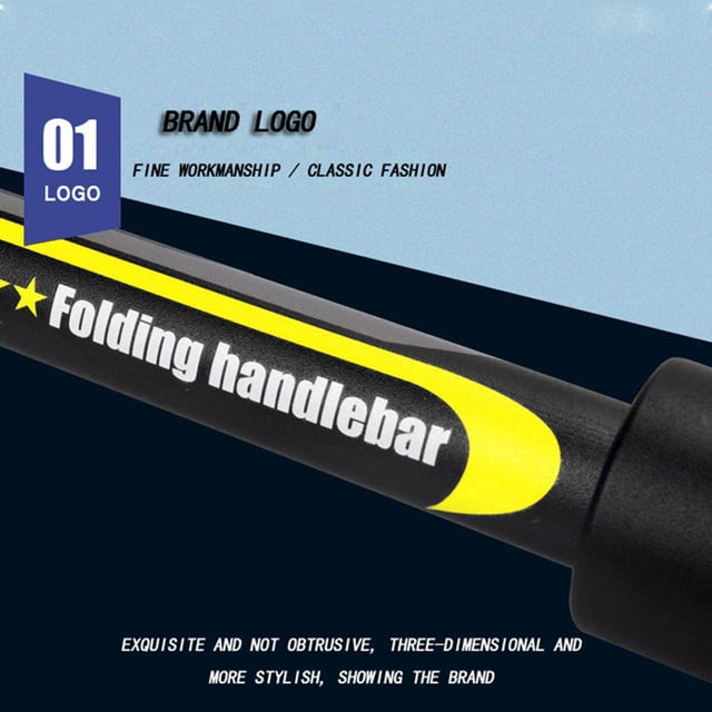 VONKY Folding Handlebar Racing Bicycle Scooter Flat Handle Bar Part 660mm Yellow