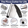 thumbnail image 2 of baomifa-12-Inch Pizza Cutter Rocker Blade - Sharp Stainless Steel Slicer Knife, Protective Cover, Dishwasher Safe, Small - Professional Pizza Oven Accessories, 2 of 4