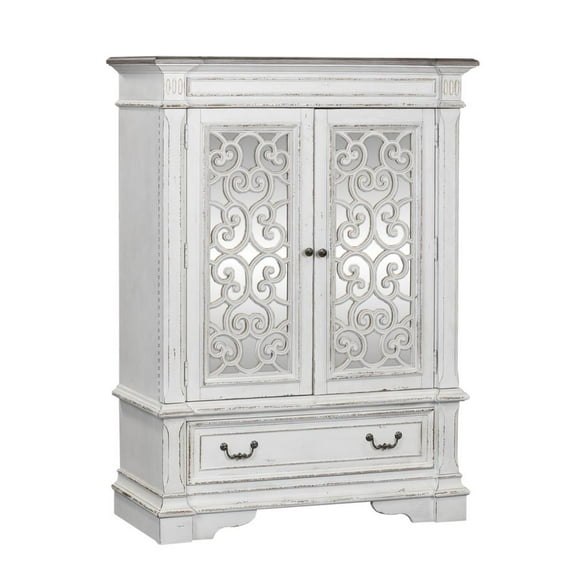 Abbey Park White Mirrored Door Chest