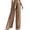 Khaki, variant on Lilgiuy Women's Fashion Casual High Waist Elastic Waist Drawstring Straps Solid Color Draped Pleated Wide Leg Long Pants Beige 8(L) Fall Fashion for 2022 Spring Winter