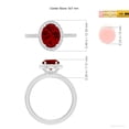 thumbnail image 5 of ANGARA Lab Grown 2 Ct Oval Ruby Classic Halo Engagement Ring for Women in 14K White Gold (Size-9x7mm) | July Birthstone, Birthday, Anniversary, Jewelry Gift for Women | Lab-Grown Ruby Ring, 5 of 7