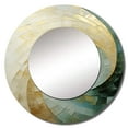 thumbnail image 2 of Designart "Serene Beige Pottery Spirals" Abstract Spirals Beige Large Round Mirror - Round Office Mirror Wall Decor - Modern Round Printed Mirror - 29" x 29", 2 of 6