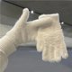 thumbnail image 4 of Guantes cálidos de ciclismo de invierno con imitación de piel de conejo de felpa, guantes de terciopelo para mujer, lindos guantes de color sólido a prueba de frío con los dedos, 4 of 6