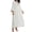 White, variant on Elegant Muslim Abaya Dress With Floral Lace Trim Fashion Long Robe For Solid Color Ladies Dress Soft Daily Dress For Women White L