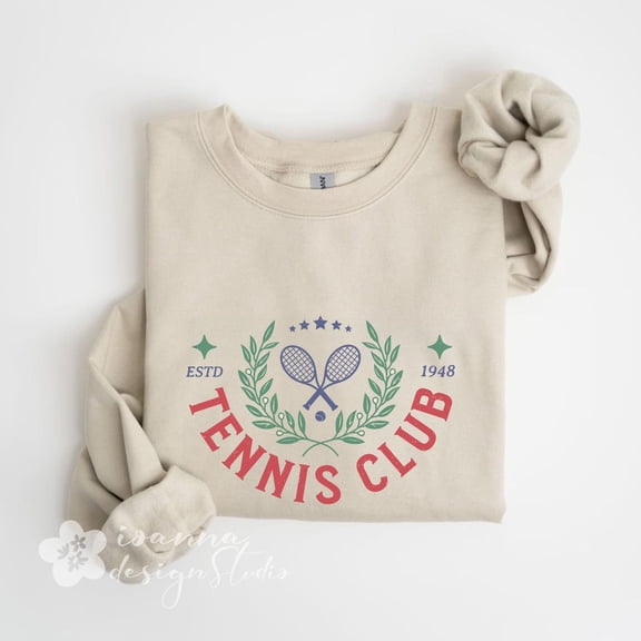 Vintage Retro Tennis Club Sweatshirt Preppy Tennis Aesthetic Trendy Oversized Sports T-shirt Tennis Lover birthday women Tshirt All Size S-5XL