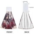 thumbnail image 4 of Coolnut Wolf and Flowers Hand Towels Set of 2 Soft Absorbent Kitchen Hanging Towels Dish Cloths Bathroom Hand Towels with Loop & Hook for Kitchen Bathroom Wash cloth, 4 of 7
