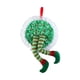 thumbnail image 1 of Corona navideña de patas de elfo tejidas. Adornos para el árbol de Navidad para la puerta principal. Verde, 1 of 9