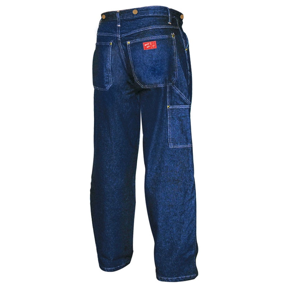 【oan】(Unisex) Wild Brush Denim Pants Wild Ass US-Made Single Front Blue Denim Logger Pants