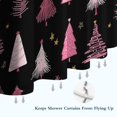 thumbnail image 6 of Black and Pink Christmas Tree Pattern Shower Curtain 72"x72" ,Bathroom Decorative Shower Curtains Set with 12 Hooks,Modern Waterproof Washable Shower Curtain, 6 of 6