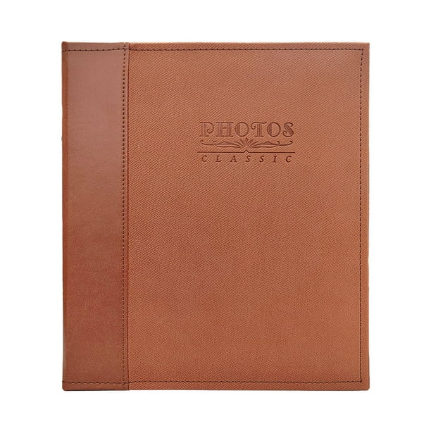 Yuarrent Conserve los momentos importantes con el álbum de fotos de la página autoadhesiva Construcción duradera Álbumes impermeables Almacenamiento y organización del hogar marrón
