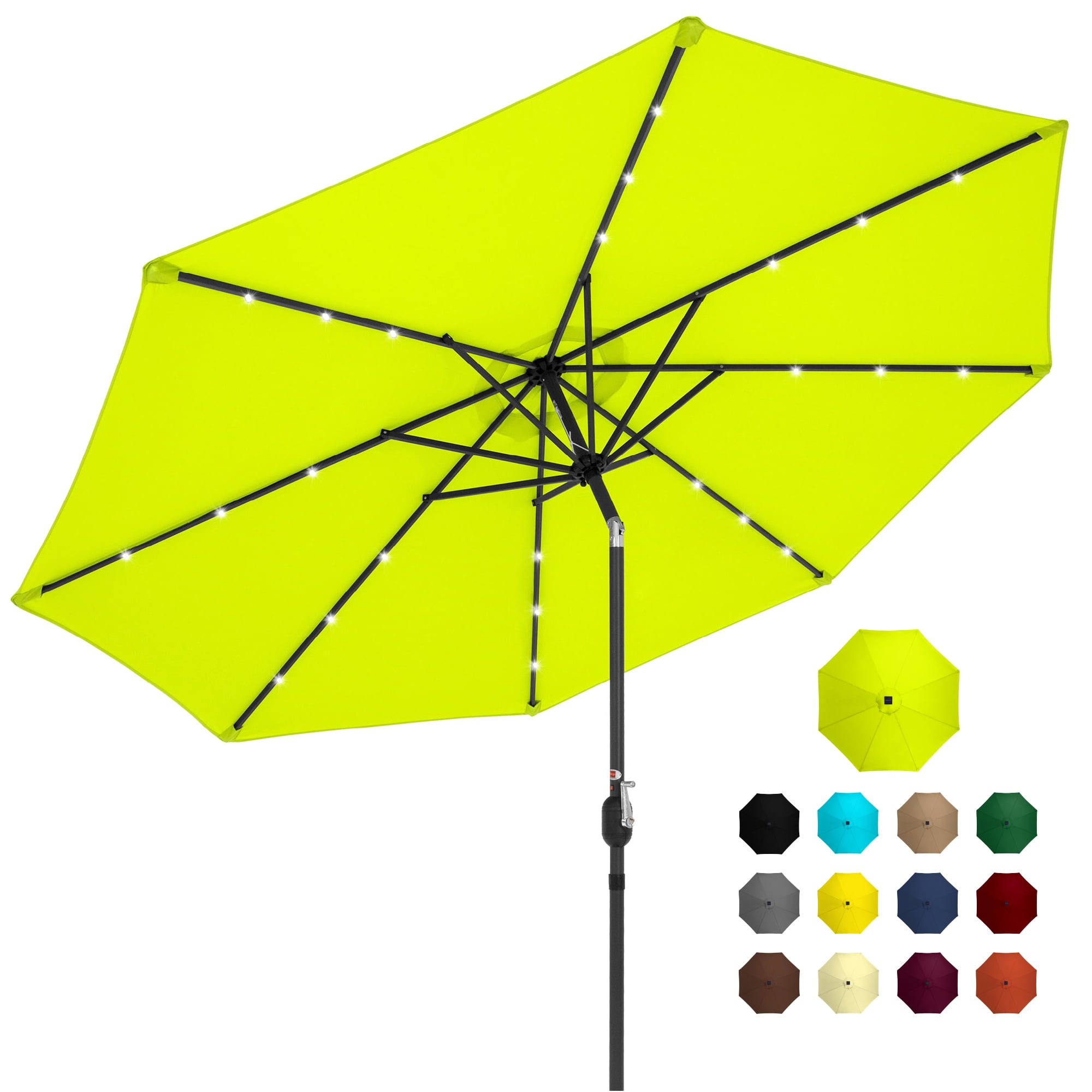 Best Choice Products 10ft Solar LED Lighted Patio Umbrella w/ Tilt