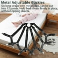 thumbnail image 3 of Heavy Duty Triangle Bed Sheet Clips, Adjustable Elastic Sheet Straps with Metal Clips, Crisscross Mattress Holder for Secure Fit (6 Sides), 3 of 5