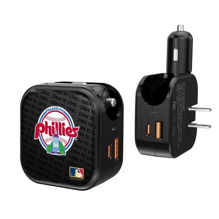 Philadelphia Phillies Team Logo Dual Port USB Car & Home Charger