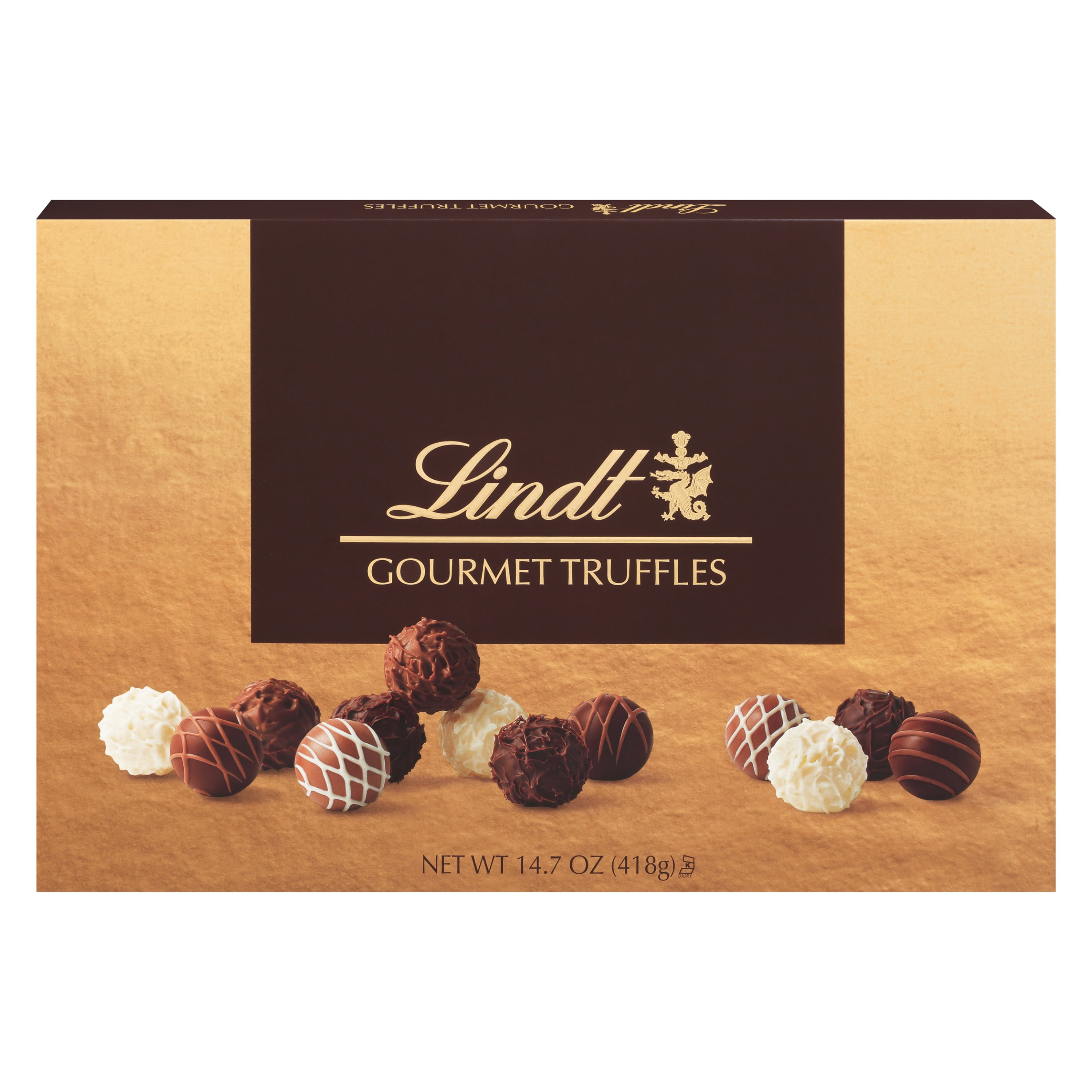 Lindt Gourmet Chocolate Candy Truffles Gift Box, 14.7 oz.