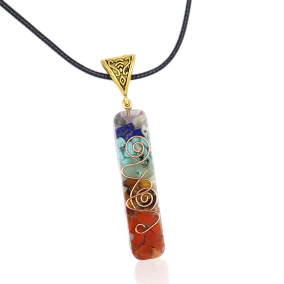 Ethnic Style Column Natural Stone Style Nylon Rope Nylon Rope Copper Wire Pendants Necklaces Decorative Jewelry New Year Birthday Gift