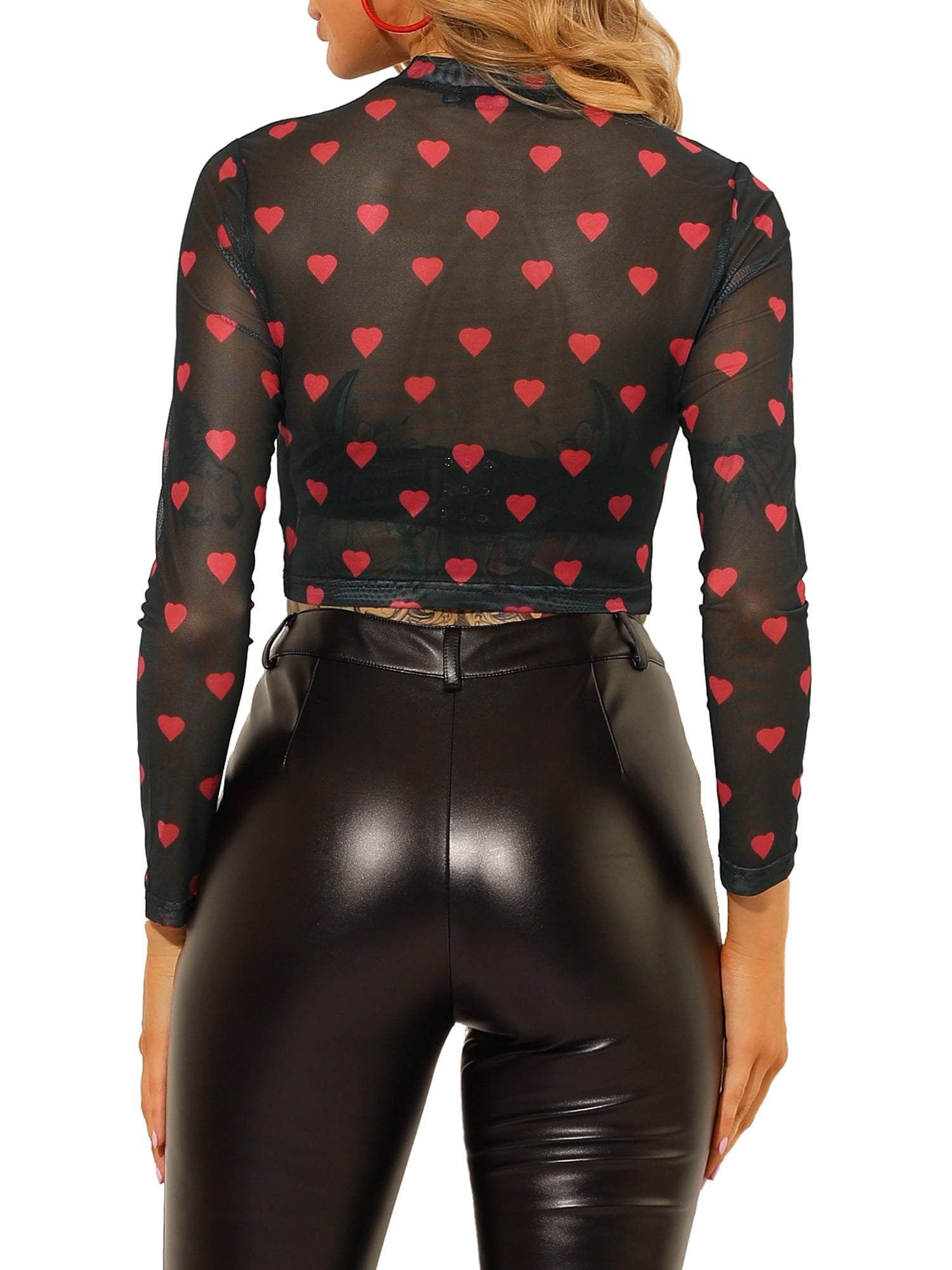 Sheer cheap heart top