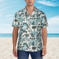 thumbnail image 4 of Lsque Flowers In Vintage pattern Hawaiian Shirt for Men, Unisex Summer Beach Casual Short Sleeve Button Down Shirts-X-Large, 4 of 9