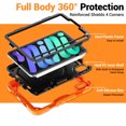 thumbnail image 5 of for iPad Mini 7th/6th Generation Case 8.3 inch 2024/2021, 360 Rotating Shockproof Cover with Stand, Handle, Shoulder Strap, Orange, 5 of 7