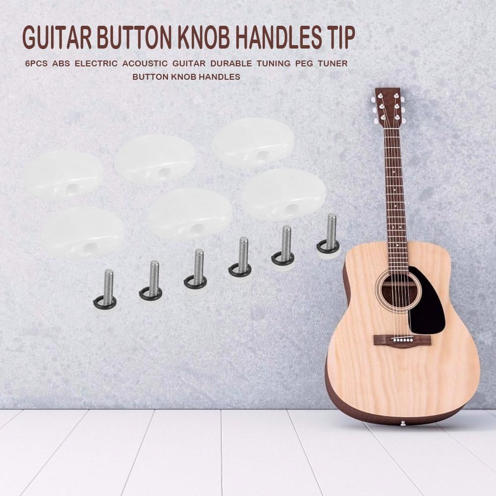 Yanten 6pcs Pearl White Oval E-Gitarre Tuning Peg Tasten Knob Griff Set 
