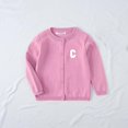 thumbnail image 2 of KANG Fashion Girls Cardigan Long Sleeve Button Sweater Girl Crew Neck Cardigans Sweater, Light Pink 4Y, 2 of 4