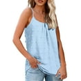 thumbnail image 3 of gakvbuo Plus Size Summer Tops For Women Tops Dressy Casual Tunic Tops To Wear With Leggings Women's Summer Casual Telescopic Suspenders Solid Color Tops Sling Vest, 3 of 6