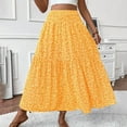 thumbnail image 4 of Delliss Women's Tiered Trendy Skirt Loose Ruffle High Waist Skirts, 4 of 6