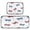Red and Blue Stripes Bows, variant on 2-Piece Kitchen Rugs Set Non-Slip Mats Carpet Floor for Kitchen, Bathroom (19.7"x27.6" & 19.7"x47.2") Pink Bows Pattern