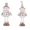 A, variant on AmaMary 2Pcs Large Gray Christmas Moose Snowman Figurines – Knitted Retractable Vertical Home Décor for Door