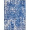 thumbnail image 1 of homeroots home decor 385860 5’ x 7’ Blue and Ivory Abstract Splash Area Rug, 1 of 1
