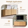 thumbnail image 7 of Aitjunz 66" Buffet Cabinet with Storage, Modern Sideboard w/Curved Edges & Adjustable Shelves, Natural, 7 of 7