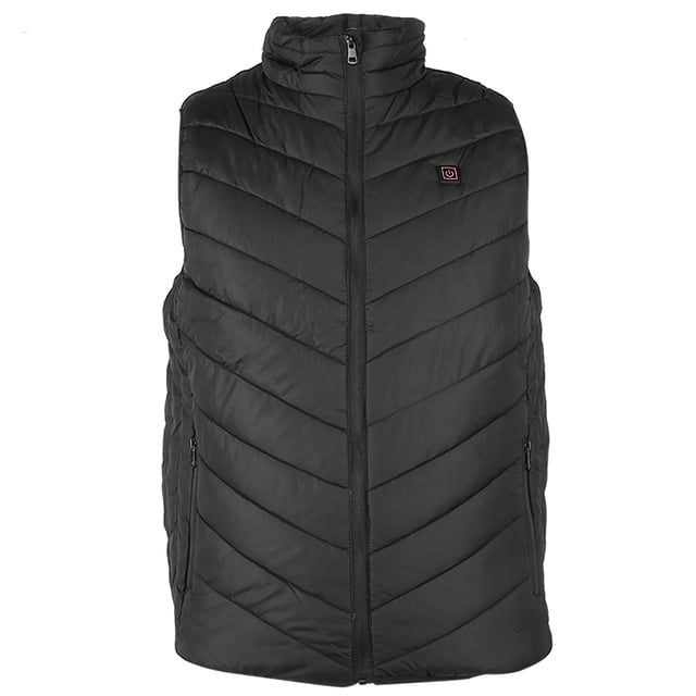 Chaleco térmico unisex con calefacción por USB, color negro, XXL, para invierno, para hombre y mujer