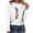 White, variant on Babysbule Tops for Women Women's Tops O-Neck Printing Long Sleeve Casual Loose Blouse T-shirt Tops