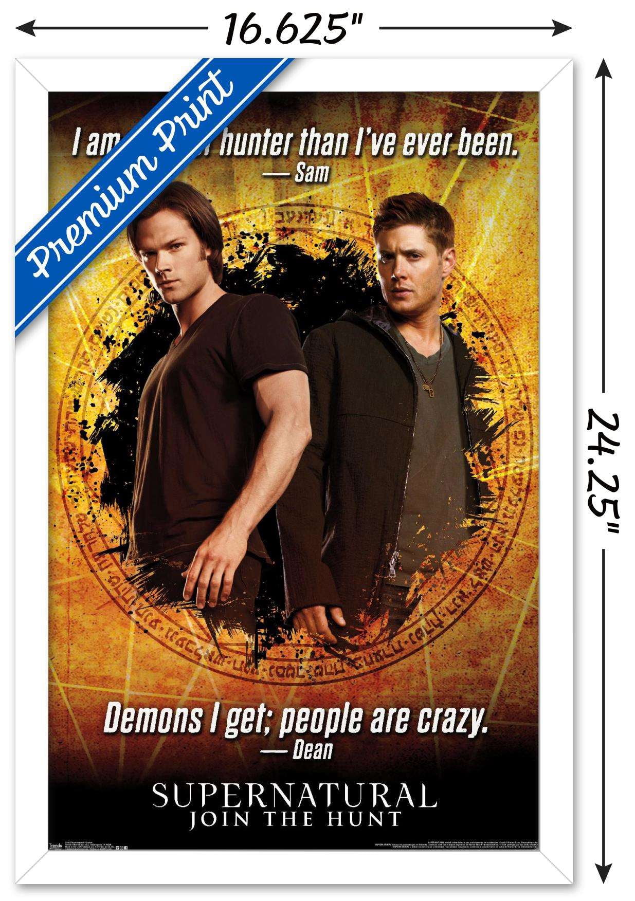 Supernatural - Quotes Wall Poster, 14.725" x 22.375", Framed
