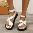 thumbnail image 4 of Mepaouo Women's Flat Sandals Summer Strappy Toe Ring Platform Sandal Slingback Walking Shoe Size 7, 4 of 9