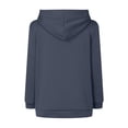 thumbnail image 6 of Pullover Sweaters for Women Workout Fall Loose Fit Hooded Long-sleeved Kimono Cold Shoulder Hoody Plain Hoodie Cotton Sweatshirts Sweatshirt(Navy,XL), 6 of 8