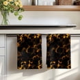 thumbnail image 7 of Black Yellow Orange Kitchen Towels Set of 2, Minimalist Abstract Art Absorbent Dish Towels for Kitchen, Microfiber Hand Towel, Quick Drying Tea Towel for Cleaning Decorative Dishcloths, 7 of 7