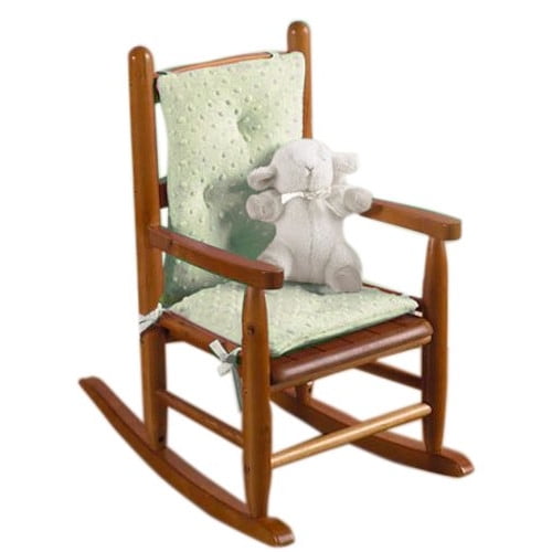 Baby Doll Bedding Junior Rocking Chair Cushion Pad Set for Child/Toddler Rocker Grey 