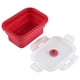 thumbnail image 3 of Caja Bento de silicona rectangular de 350ml, fiambrera plegable, contenedor de comida para microondas (rojo), 3 of 10