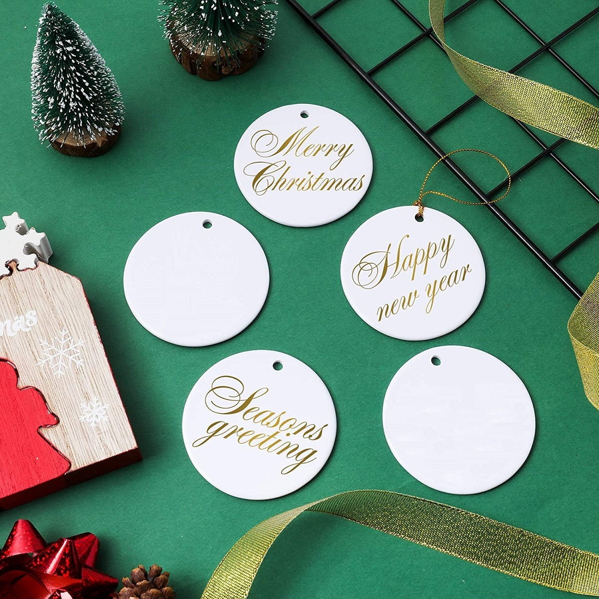 Sublimation Holiday Ornaments You design it. Comes in set of six blank ornaments