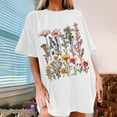 thumbnail image 5 of Women's Tops Short Sleeve Knit Tshirts Shirts Floral Shirts for Women Short Sleeve Oversized Tee Shirts, 5 of 7