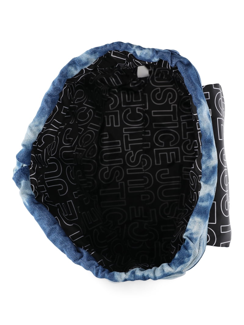 denim mini backpack justice Justice Girls Denim Rucksack Backpack, Blue