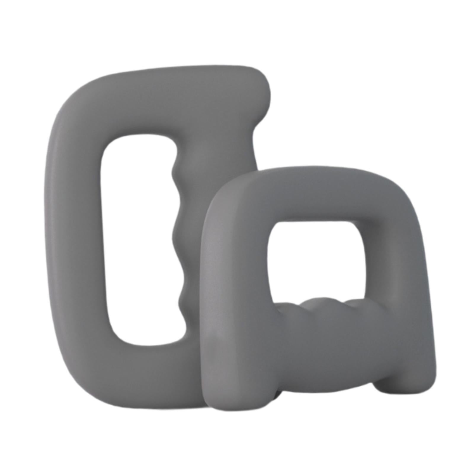 Dualoai 2Pcs Dumbbells Dumbbells Set Nonslip Ergonomic Hand Weights for Cardio Exercise Gray 1KG